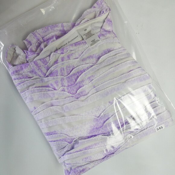 Alfred Dunner Womens Size 3X Top Blouse Ruffled Layers Floral Multicolor - Picture 9 of 9